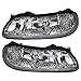 Brock Replacement Driver and Passenger Side Halogen Combination Headlight Assemblies Compatible with 1997-2003 Malibu