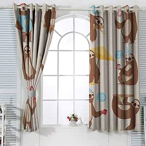 Cortinas para ventana de sala de estar/dormitorio con diseño de