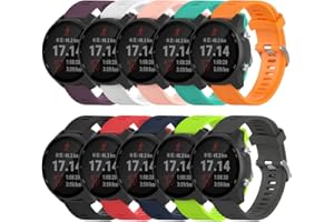 QGHXO Band for Garmin Forerunner 245, Soft Silicone Replacement Band for Garmin Forerunner 645 (No Tracker, Replacement Bands Only)