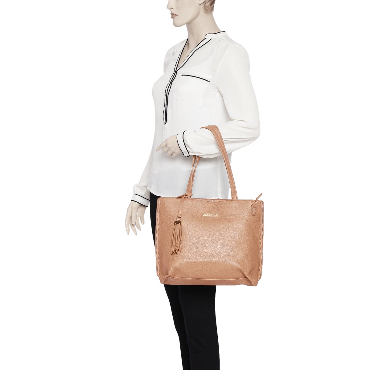 caprese women's tote bag (metallic brown)