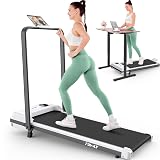 FUNMILY Foldable Walking Pad with Handle Bar, 4 in 1 Under Desk Treadmill with Incline, 2025 Upgraded Smart Folding Treadmill for Home/Office, 300 lbs Weight Capacity, Ultra-Quiet