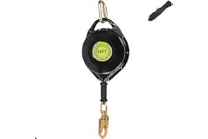 [Internal Shock Absorber] Self Retracting Lifeline Shemior 66FT SRL, Retractable Safety Lanyard, No Tangle+Aviation Grade Galvanized Steel Cable, Fall Arrest Roofing Gear, ANSI Compliant