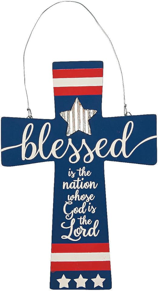Amazon Com Fun Express Patriotic America Flag Cross Door Sign