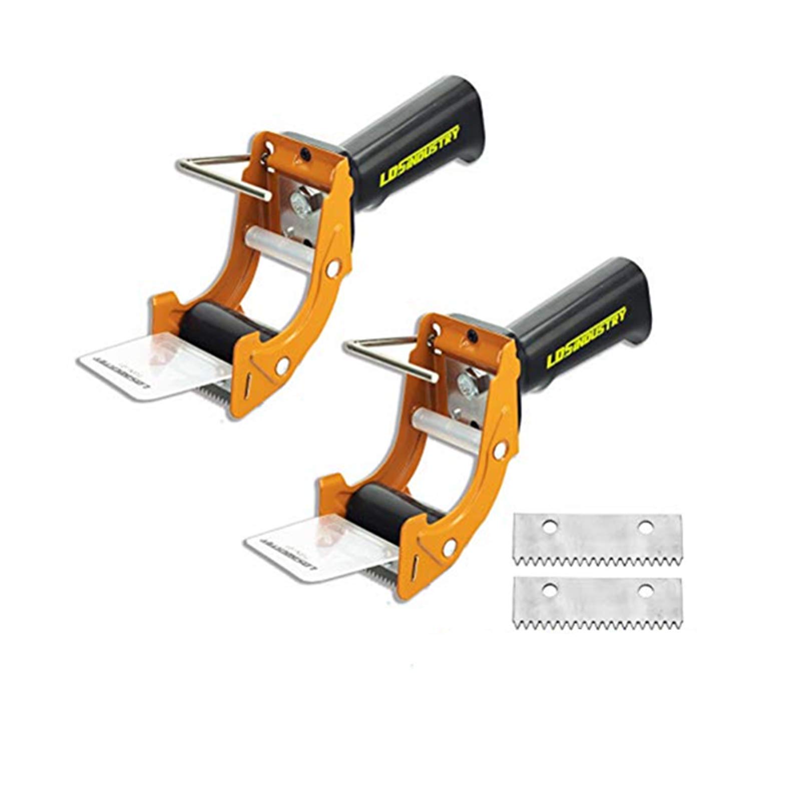 2 Pcs Rapid-Replace Packing Tape Dispenser Guns with Extra Blade, 2 in (50mm) Lightweight Ergonomic Industrial Handheld Heavy Duty Tape Cutter for Carton, Packaging and Box Sealing, LDS Industry