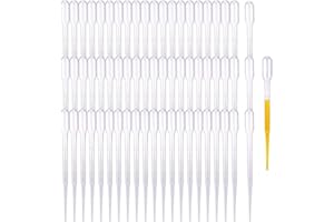 200 Pcs 1ML Disposable Plastic Transfer Pipettes, Calibrated Dropper Suitable for Science Laboratory, DIY Art