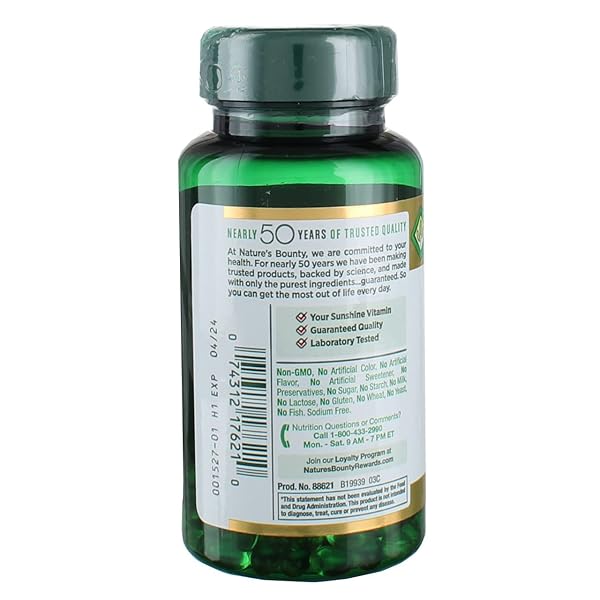 NATURE’S BOUNTY VITAMIN D3 2000 IU SOFTGELS 150 EA