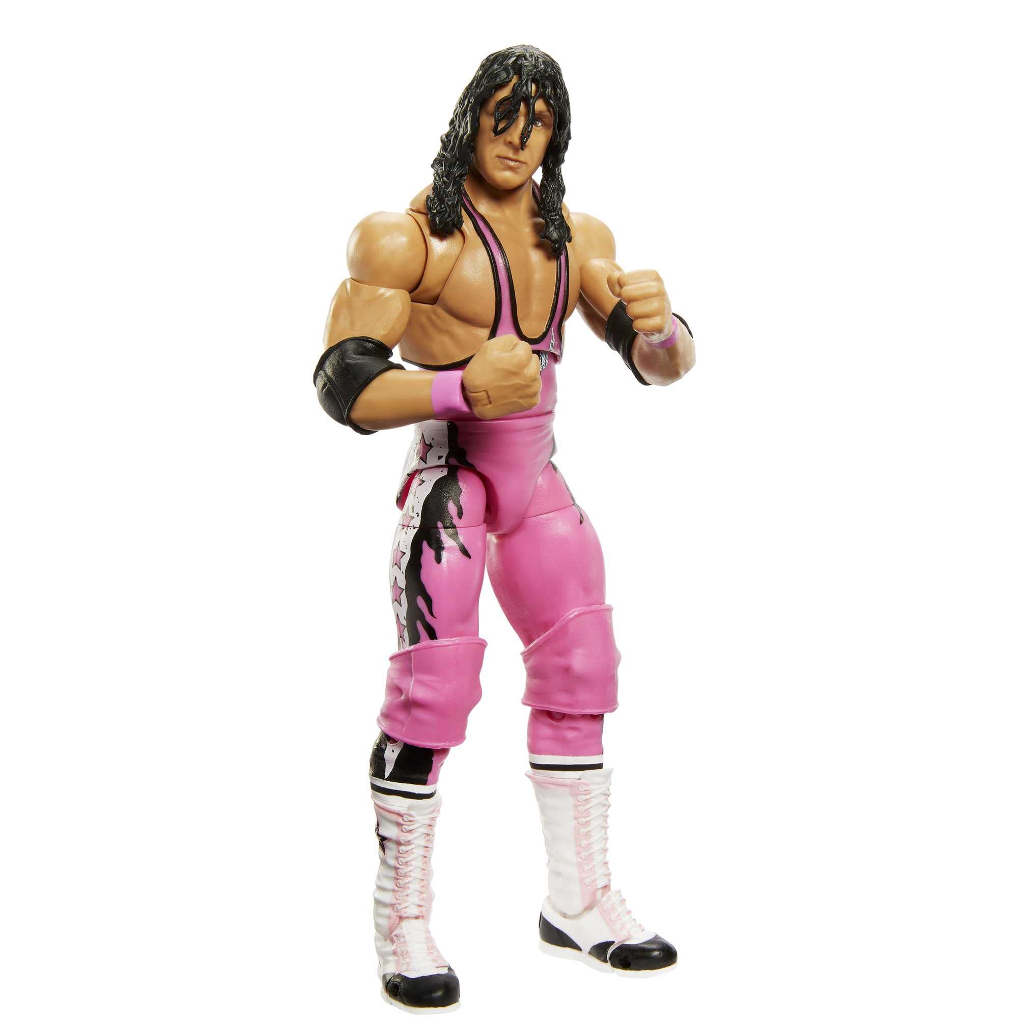 WWE Ultimate Edition Action Figure Bret “Hit Man” Hart Legends Collectible with Interchangeable Accessories, Extra Heads and Swappable Hands, HLN20