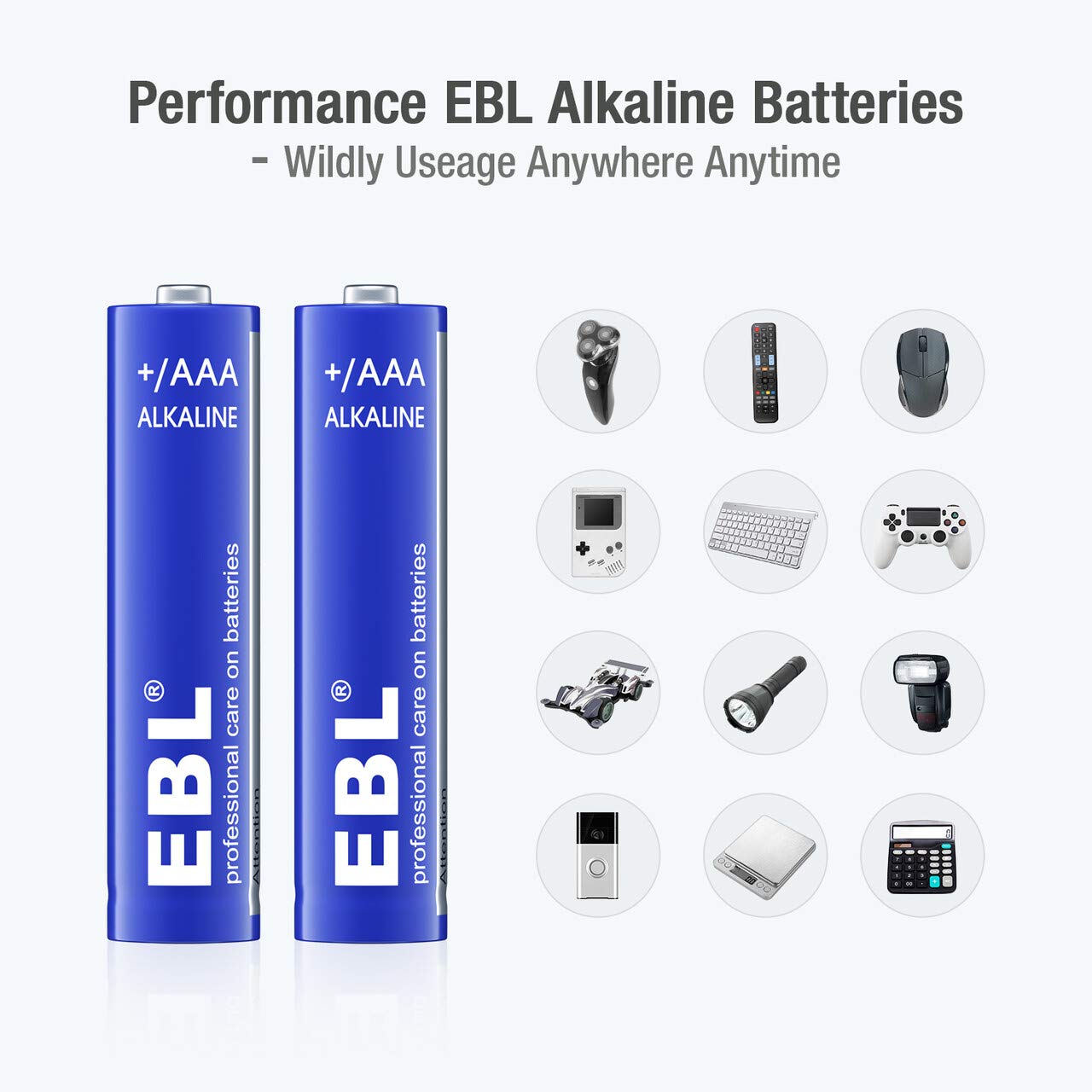 EBL Alkaline AAA Batteries, 10 Year Shelf Life 1.5V Triple A Alkaline Super Batteries, Long-Lasting, Anti-leakage & Anti-circuit Design (28-Pack)