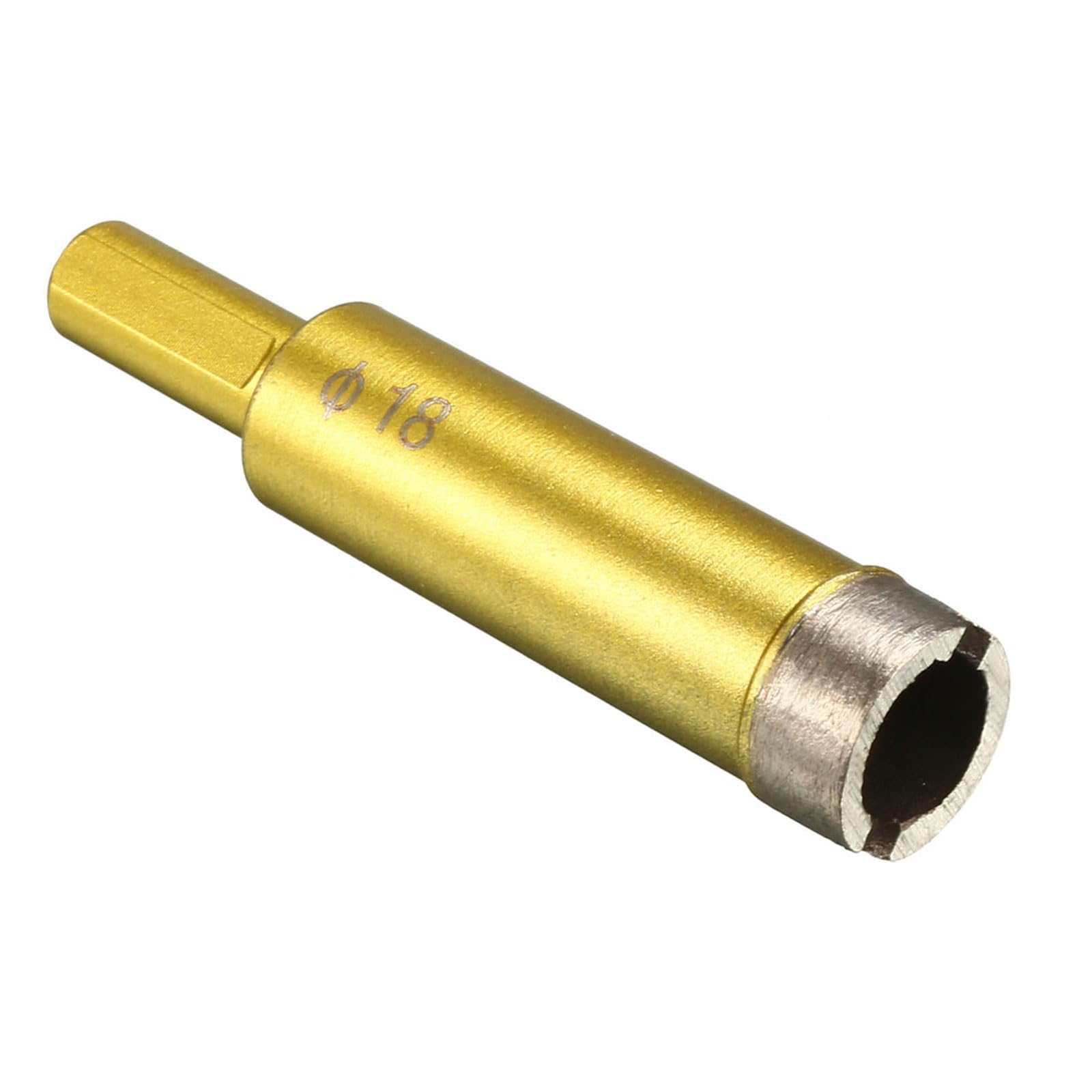 CoCud Diamond Core Drill Bit, 18mm Dia Round Shank, Tiles Stones Marble Concrete Dry/Wet Hole Saws - (Applications: for M10 Angle Grinder), 1-Piece