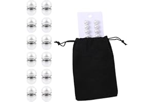 12 Pairs Pearl Veil Weights, Magnetic Double-Sided Veil Weights Invisible Magnets for Dress Clothes Scarves Ideal Outdoor Wed