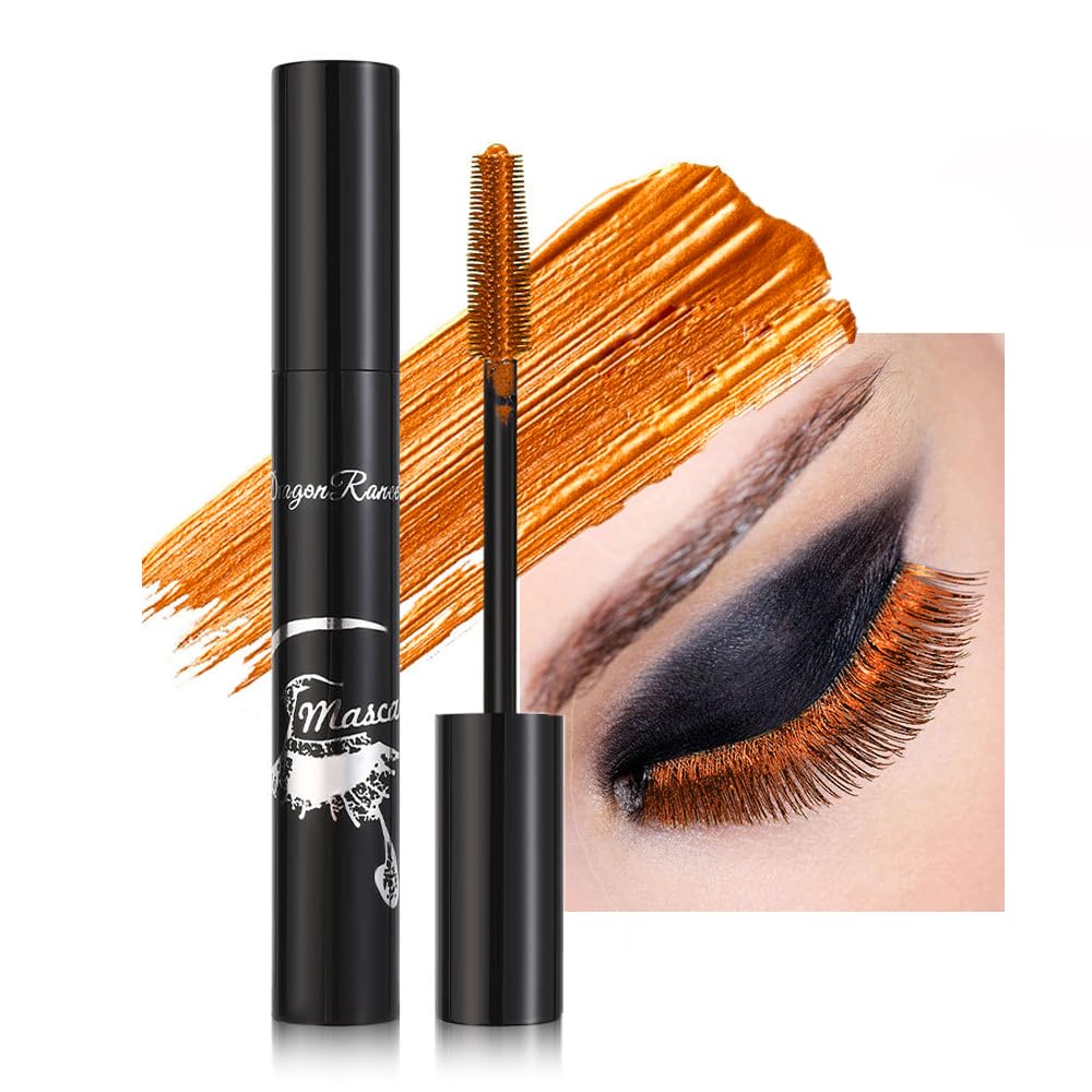  GL-Turelifes Colorful Mascara Sensational Bronze Mascara Charming, Limitless Length & Volume, Flex Tower Brush, Thick & Long Eyelash Waterproof and Smudge-proof Eyes Makeup (#06 Bronze)