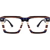 Zeelool Stylish Square Eyeglasses Frame with Non-prescription Clear Lens for Men Kenish ZJGA634947