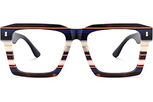 Zeelool Stylish Square Eyeglasses Frame with Non-prescription Clear Lens for Men Kenish ZJGA634947
