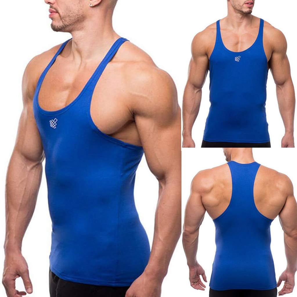 ITISME MEN Men Sleeveless Shirt Tank Top Bodybuilding Sport Fitness Workout Vest