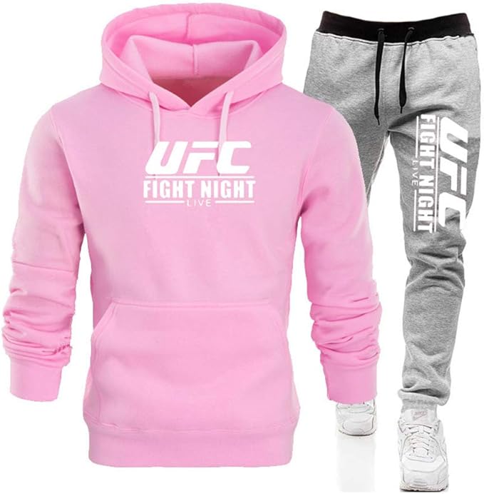 pink sweatpants and hoodie set