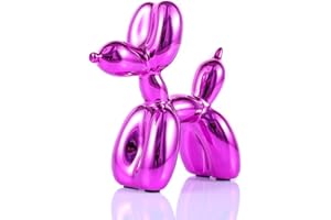 XIAOMAGG Red Balloon Dog Decor,Balloon Animal Decor,Shelf Decor Preppy Room Decor,Cute Statue Home Decor, Bedroom Modern Sculpture Desk Decor,Office Gold Decorations Small Figurines