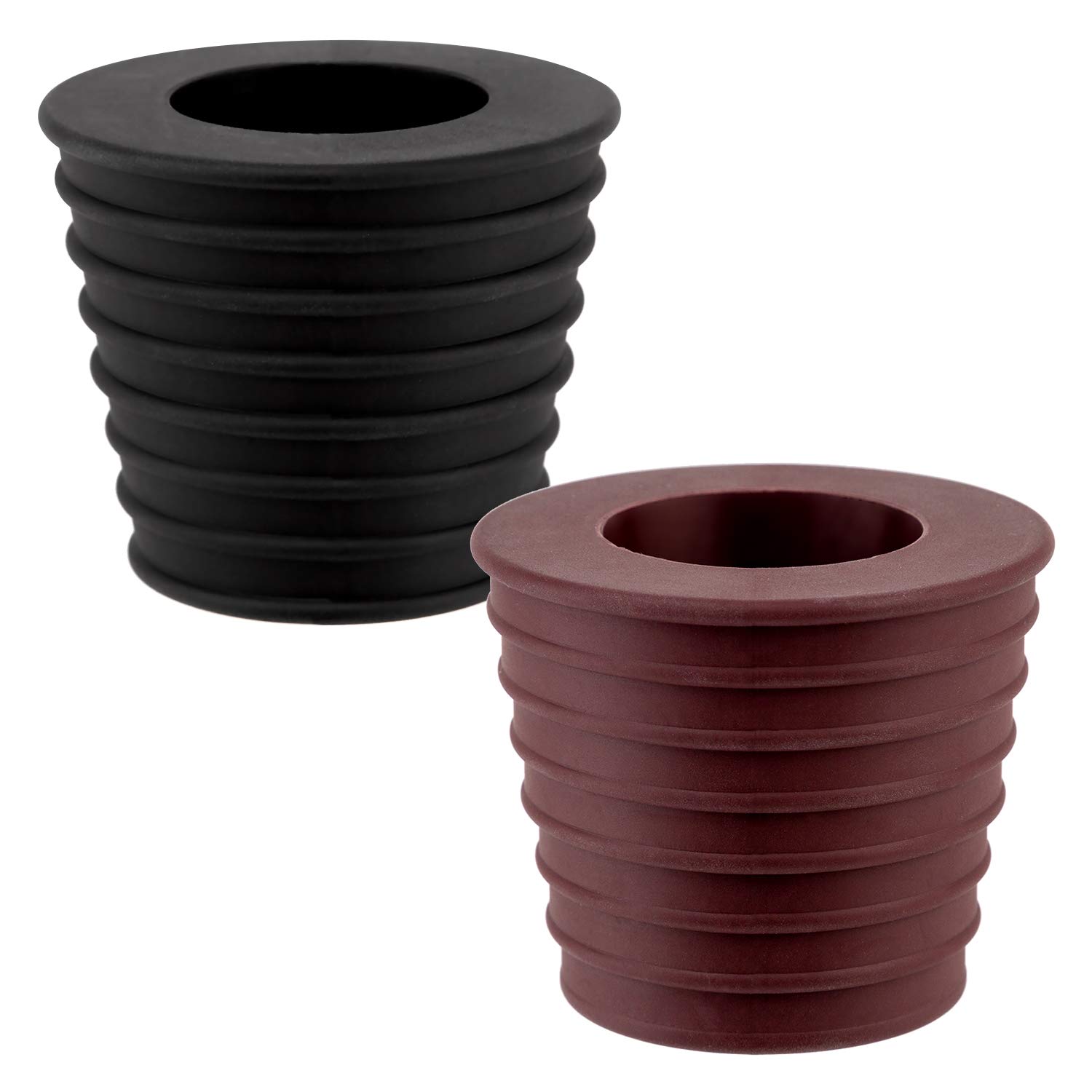 AIEX 1.9 to 2.7 inch 2pcs Umbrella Cone Wedge Plug for Patio Table Hole Opening Umbrella Pole Diameter 1.5 Inch/ 38mm(Dark Brown and Black)
