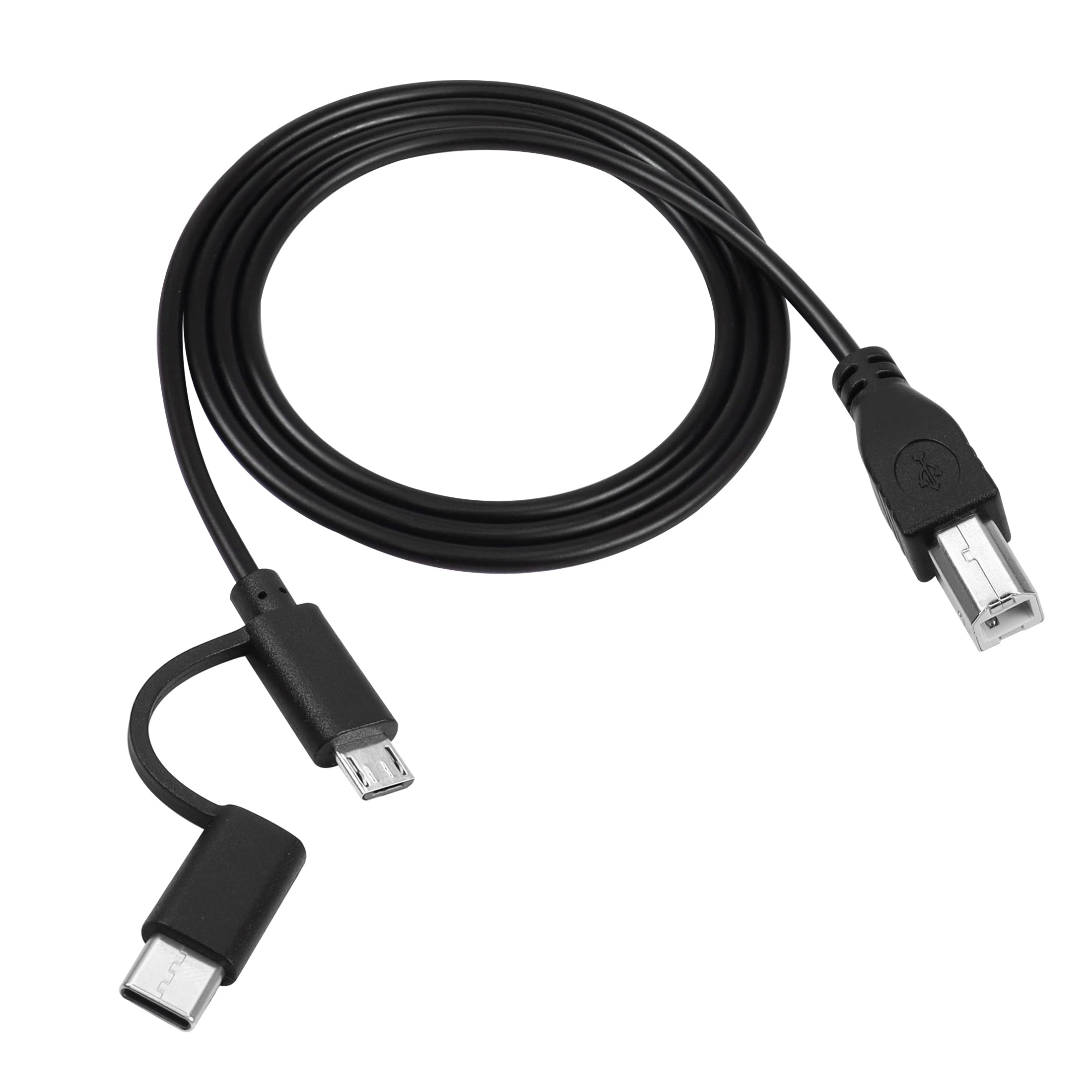 USB C Male to USB Type B Print Cable,USB C & Micro to USB B Male Print Cable
