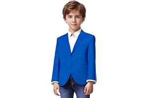 YANLU Toddler Kids Boys Blazer Slim Suit Coat Formal Classic Suits Casual Dresswear Royal Blue Sport Coat Business Jacket for Boy