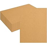 Thin Chipboard Sheets Kraft Cardboard 8.5 x 11 100 Sheets | Goefun 22pt/0.5mm Chip Boards for Crafts, Lightweight Book Board for Book Binding, Shipping &amp; Frame Backing