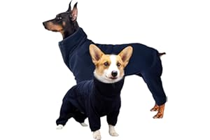ROZKITCH Dog Coats for Medium Dogs, Pet Windproof Warm Cold Weather Jacket Vest Cozy Jumpsuit Apparel Outfit Clothes for Small Medium Dog Walking Hiking Sleep Blue M