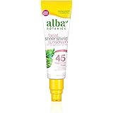 Alba Botanica, Facial Sunscreen Lotion SPF 45 Fragrance Free, Unscented, 2 Ounce (Packaging May Vary)