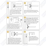 FixRello PVC Window Handles for uPVC Windows White with Black Button view 5