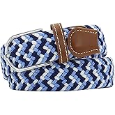 Huyfhksd Mixed Color Woven Stretch Braided Belts for Men and Women Fashion Elastic Belts