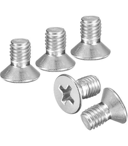 Uxcell M2-0.4 X 5mm Stainless Steel Phillips Flat Countersunk Screws – 100 Pack, Silver Tone, Fine Thread Machine Screws