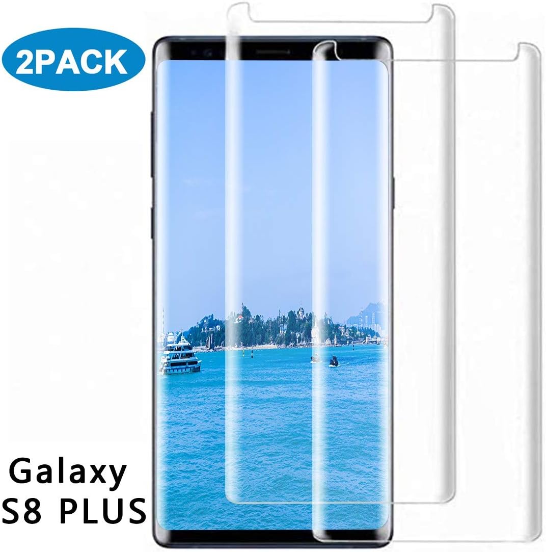 Galaxy S8 Plus Screen Protector [2-Pack], Tempered Glass Screen Protector [Full Coverage][Case-Friendly][No Bubbles][Easy to Install] Screen Protector Compatible with Samsung Galaxy S8 Plus