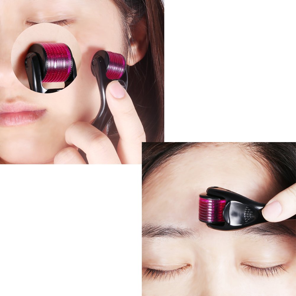 Derma Roller Micro Needle Derma Roller for Face -Premium 540 Titanium Microneedle Roller, Non-Invasive Powerful Skin Therapy for Home Use, Facial Care,Treats Acne,Scars,Stretch Marks and Wrinkles