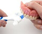 Ceonam Denture Brush 2 Pcs with White Carry Case, Multi-Tiered Bristles view 5