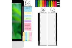 JSLP 2pcs Office Desk Accessories Monitor Memo Board Computer Message Board Office Supplies for Women Men Computer Sticky Note Holder Home Desktop Message Office Decor (Rabbit Monitor Memo Board)