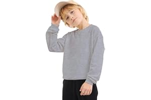 JIAHONG Kids Fleece Sweatshirts Soft Cotton Warm Crewneck Shirt Long Sleeve Pullover Sweatshirts for Boys or Girls