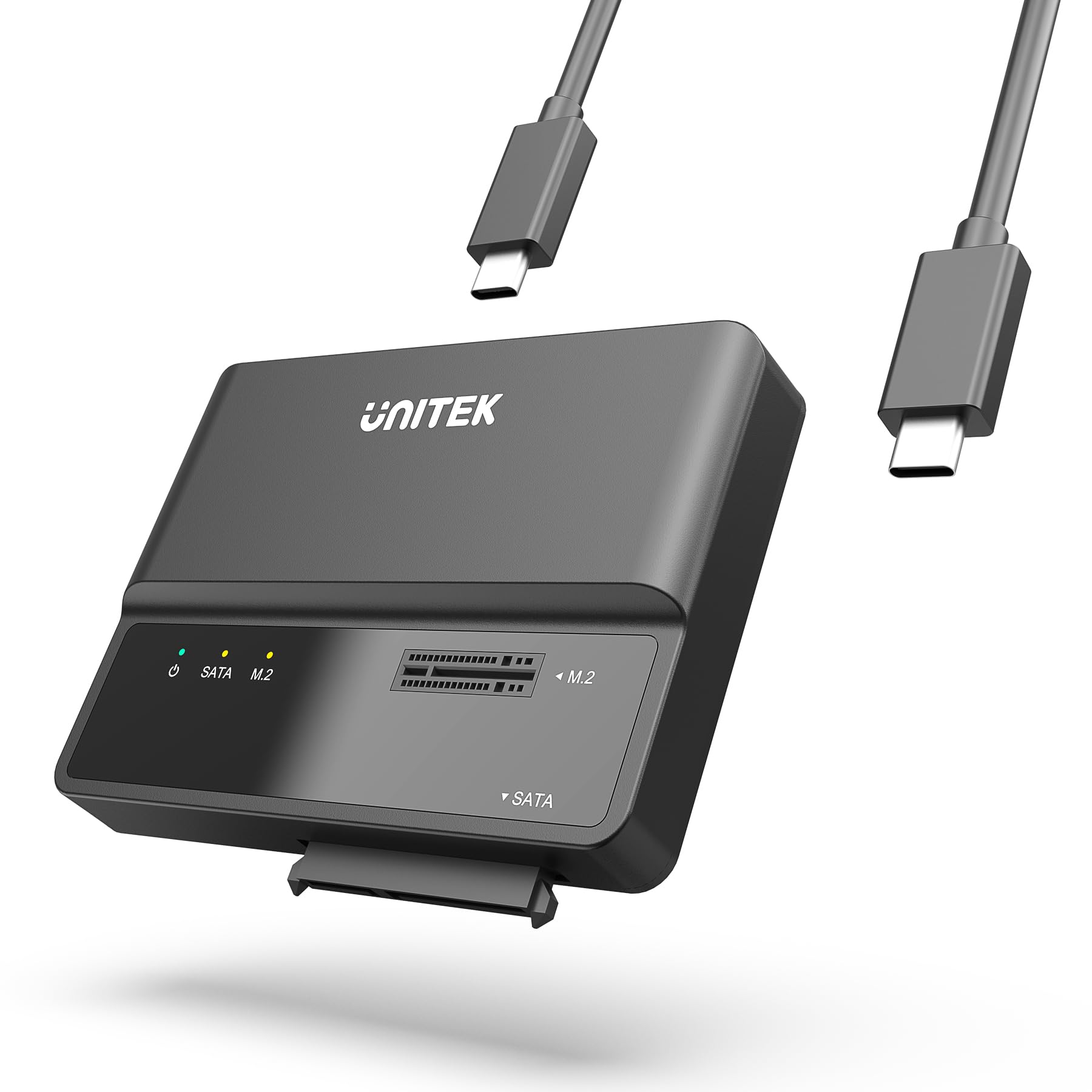 Photo 1 of Unitek M.2 NVME SATA SSD Enclosure-2 in 1 Tool-Free Portable 10Gbps NVMe PCI-E M.2 and SATA SSD External Adapter USB 3.2 Hard Drive Reader for 2230/2242/2260/2280 NVMe and 2.5" /3.5" SSD