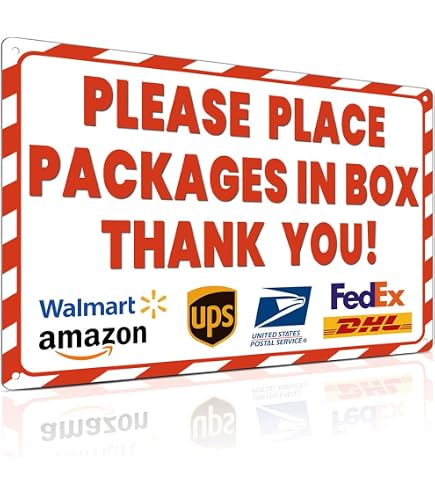 "Stop Do Not Leave Deliveries Here" Sign - 24x30 Inches, 55 Mil HDPE, Weatherproof, Made In USA - View #8