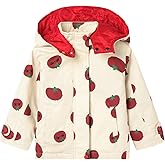Mud Kingdom Girls Padded Jacket with Hood Tomato Print Pocket Warm Outerwear Zip Up Winter