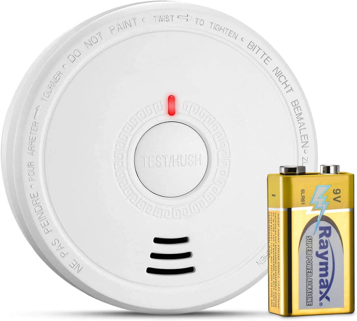 Isafenest Detector de Humo, Alarma de Humo que Batería funciona con Sensor Fotoeléctric, Alarma Luz/Voz, Recordatorio de Batería Baja, Botón de Prueba, Adecuado para Casa Escuela Oficina, Blanco: Amazon.es: Bricolaje y herramientas