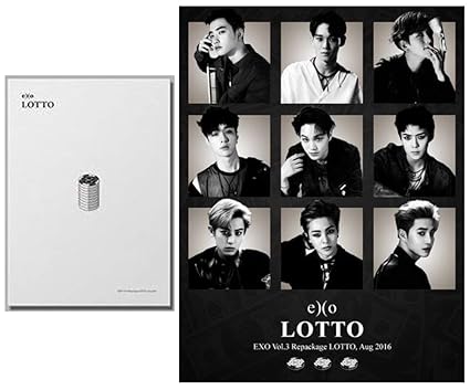 EXO [LOTTO] KOREAN Ver. EXACT 3rd Album Repackage Vol. 3 K-POP Music CD + Photo Book + Photo Card + Special Gift (4 Photo Car