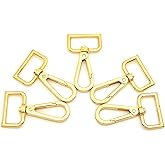 MELORDY 15 Pcs Metal Swivel Lobster Clasp Claw Push Gate Snap Hooks for DIY Crafts Keychain Purse Handbag Making (Gold,1 inch)