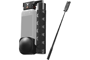 K&F CONCEPT Magnetic Quick Release Foldable Selfie Stick Compatible with Insta360 X5, 89cm/35inch Aluminum Alloy Extension Rod Invisible Pole, Adjustable Handle Grip with Safety Lock for X4 Air