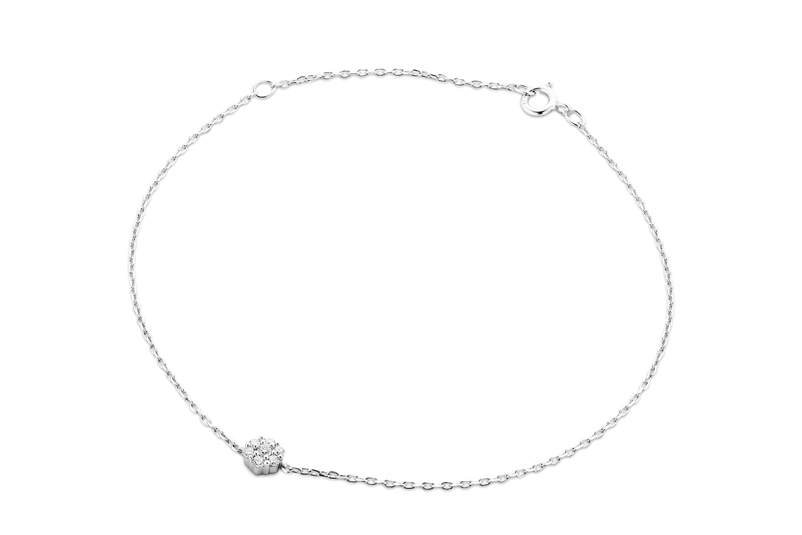 MIORE bracelet 9 kt 375 white gold with brilliant cut diamonds 0.10 ct