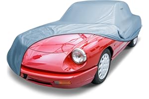 iCarCover Custom Car Cover for 1976-1994 Alfa Romeo Spider Waterproof All Weather Rain Snow UV Sun Protector Full Exterior Indoor Outdoor Car Cover