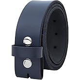 Falari Replacement Genuine Leather Belt Strap Without Buckle Snap on Strap 1.5" Wide 8005