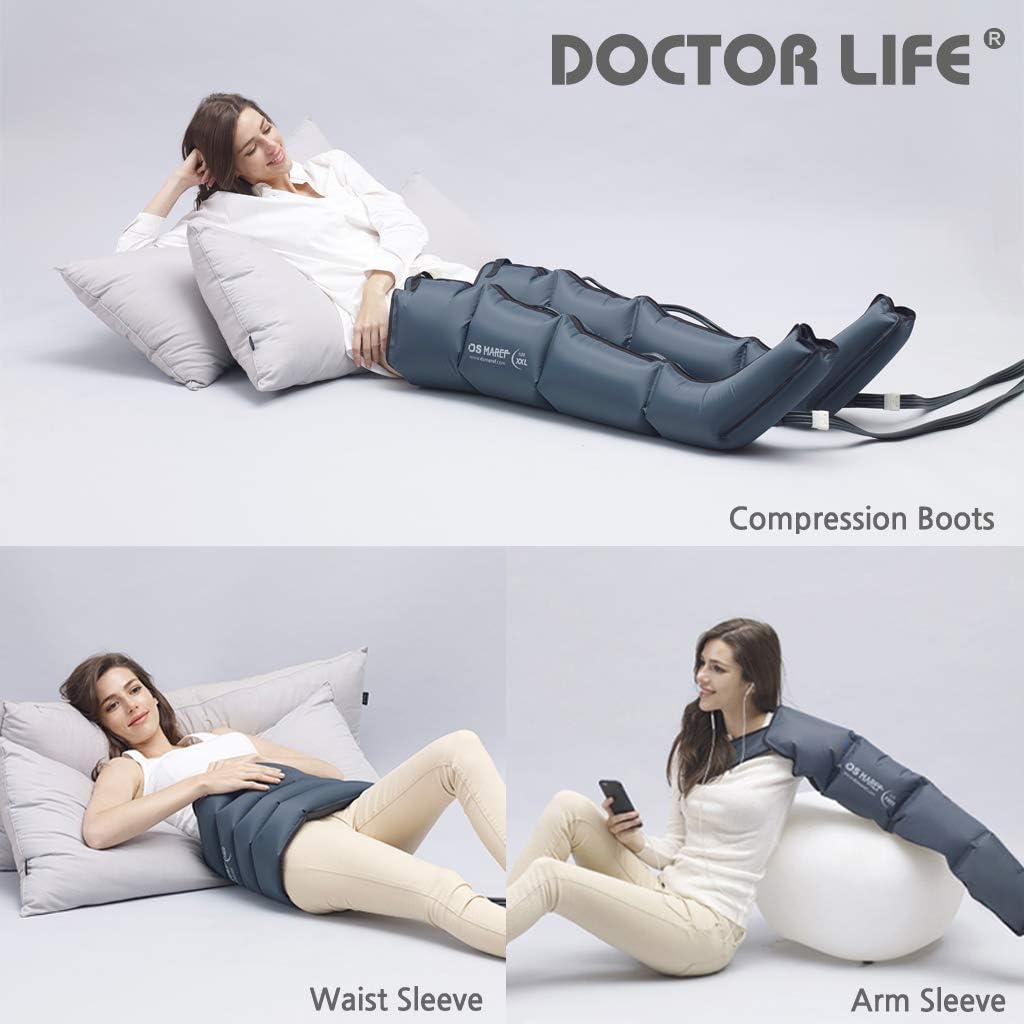 DSMAREF Package for Recovery : Compression Boots. Recovery Pump. Arm Sleeve. Waist Sleeve. Carry Bag. (Boots Size : Large): Health & Personal Care