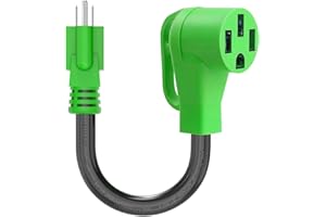 AplysiaTech EV Charger Plug Adapter(Only for EV NOT for Household Electric Appliances), NEMA 5-15P to 14-50R Heavy Duty 12AWG Power Adapter for14-50 Plug Level 2 to 5-15P Level 1 EV Charger(1FT)