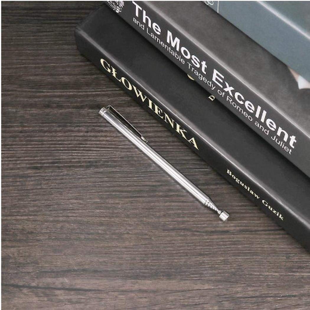 Pinsparkle Stainless Steel Retractable Magnetic Pickup Pen Shape Hanging Picker Trash Pickers