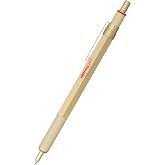 rOtring 600 Metallic Ballpoint Pen, Medium point, Black Ink, Gold Barrel, Refillable, 1 Count