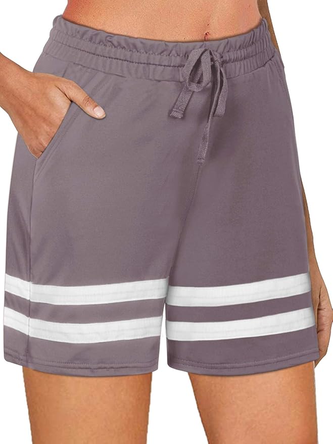 NIMIN Womens 6" Workout Shorts Bermuda Running Yoga Lounge NIMIN Womens 6" Workout Shorts Bermuda Running Yoga Lounge
