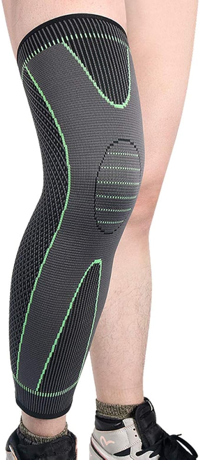 Sentao AntiSlip lengthen Knee Pad Long Leg Sleeve Bandage Compression